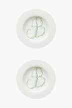 Piatto fondo Monogram Flowers