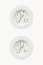 Piatto fondo Monogram Flowers