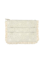 Pochette Grande da Mano in Pizzo Floreale Crema
