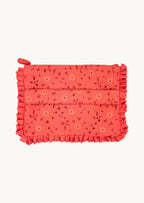 Pochette Grande da Mano in Pizzo Floreale Corallo