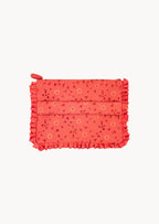 Pochette Piccola da Mano in Pizzo Floreale Corallo