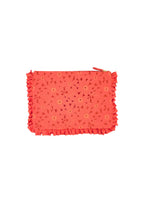 Pochette Piccola da Mano in Pizzo Floreale Corallo