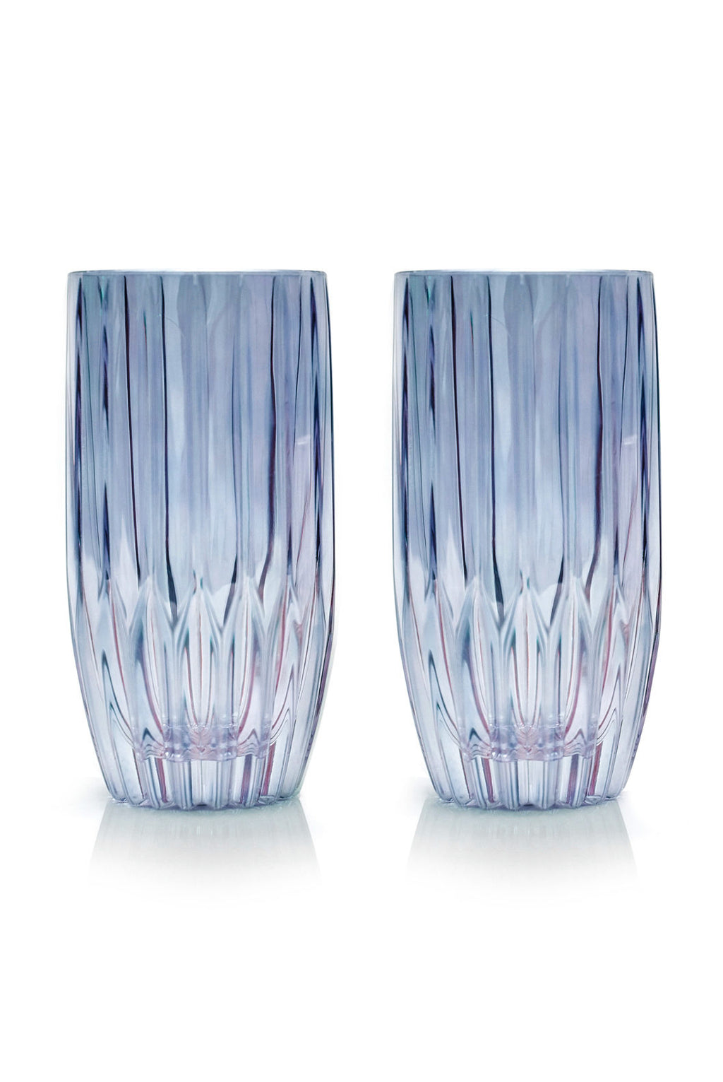 Set blu di due bicchieri tumbler grandi