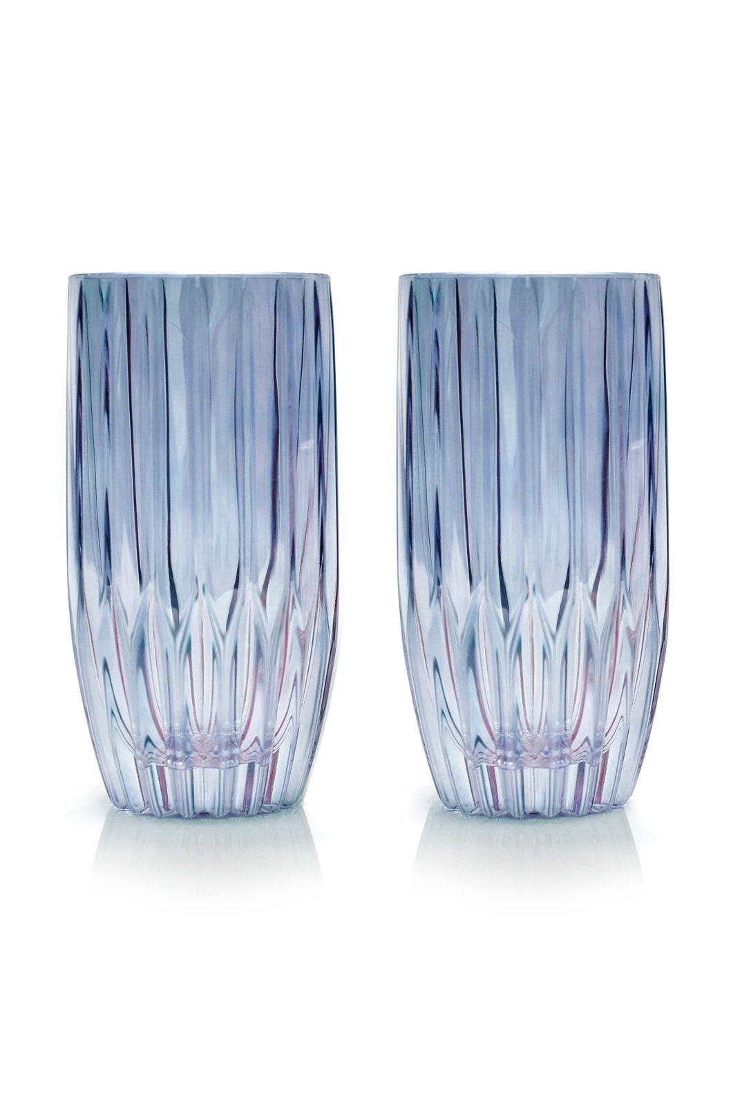 Set blu di due bicchieri tumbler grandi