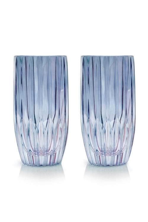 Set blu di due bicchieri tumbler grandi