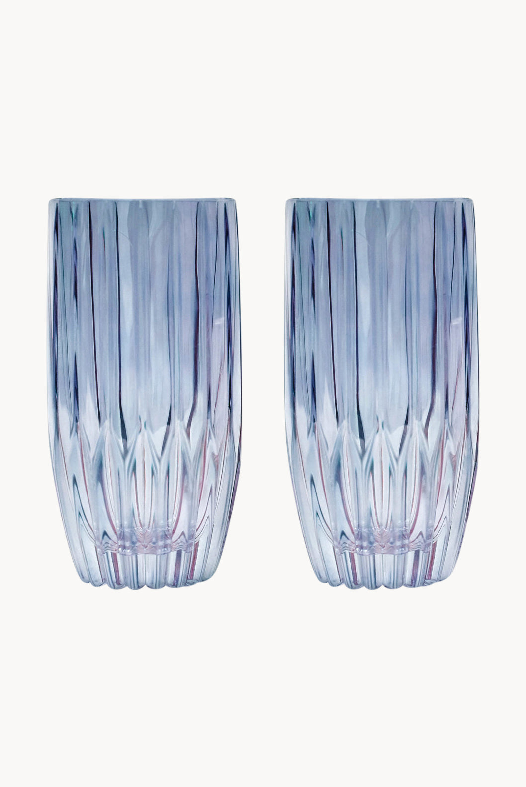 Set blu di due bicchieri tumbler grandi