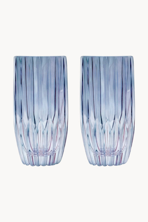 Set blu di due bicchieri tumbler grandi