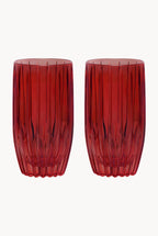 Set rosso di due bicchieri tumbler grandi