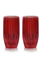 Set rosso di due bicchieri tumbler grandi