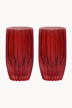 Set rosso di due bicchieri tumbler grandi