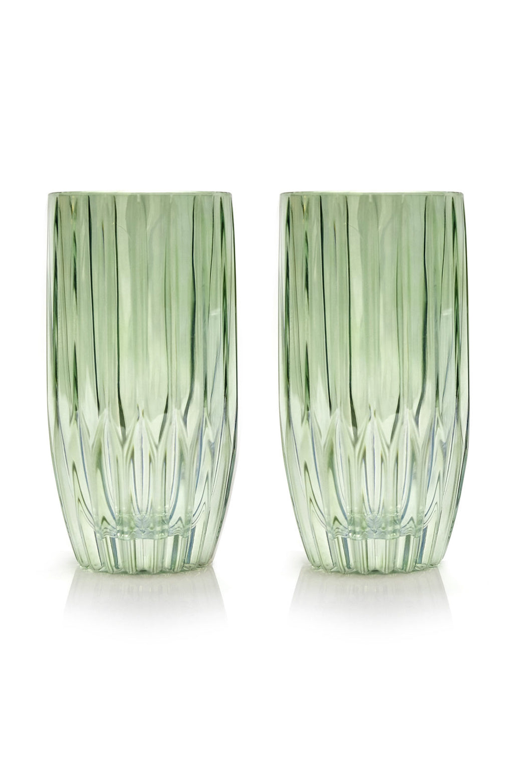 Set verde di due bicchieri tumbler grandi