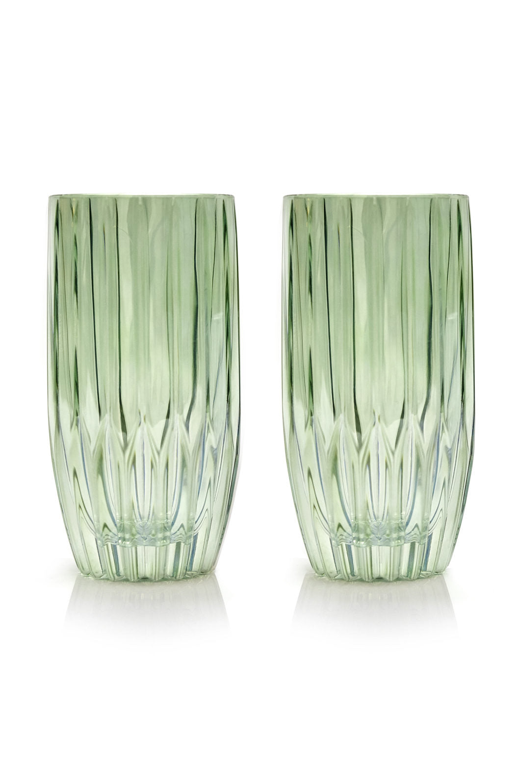 Set verde di due bicchieri tumbler grandi