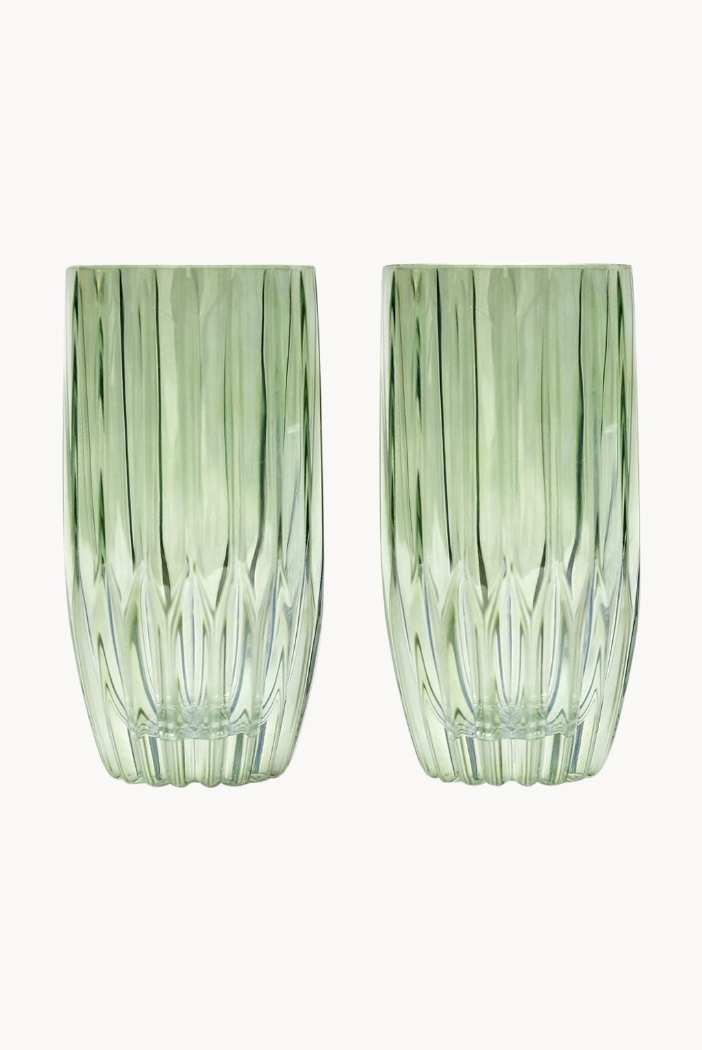 Set verde di due bicchieri tumbler grandi