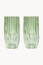 Set verde di due bicchieri tumbler grandi