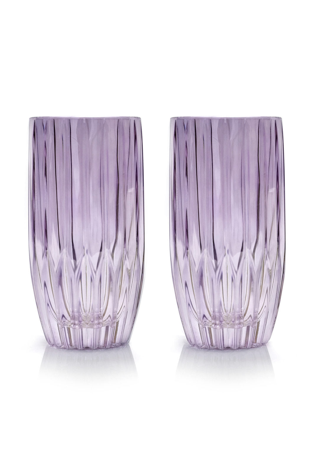 Set viola di due bicchieri tumbler grandi