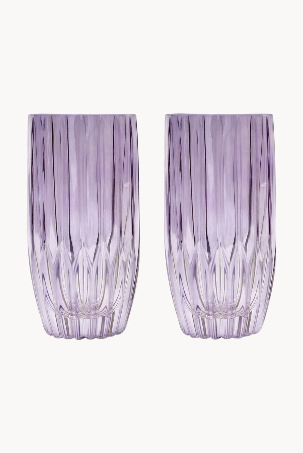 Set viola di due bicchieri tumbler grandi