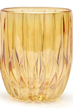 Set ambra di due bicchieri tumbler piccoli
