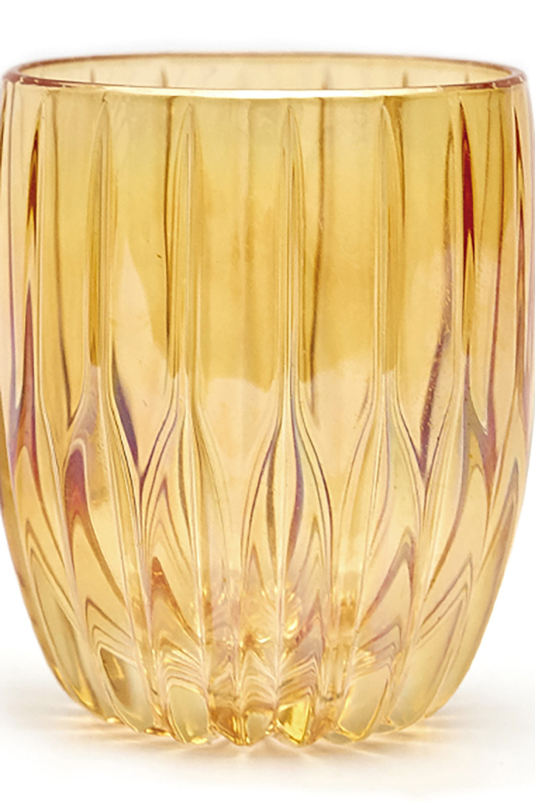 Set ambra di due bicchieri tumbler piccoli