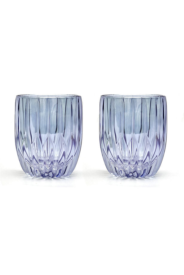 Set blu di due bicchieri tumbler piccoli