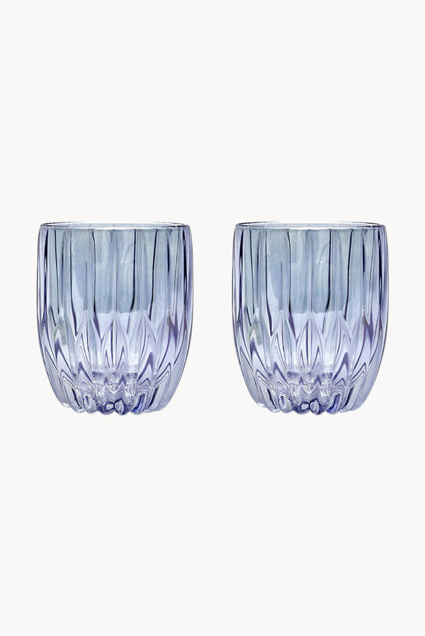 Set blu di due bicchieri tumbler piccoli