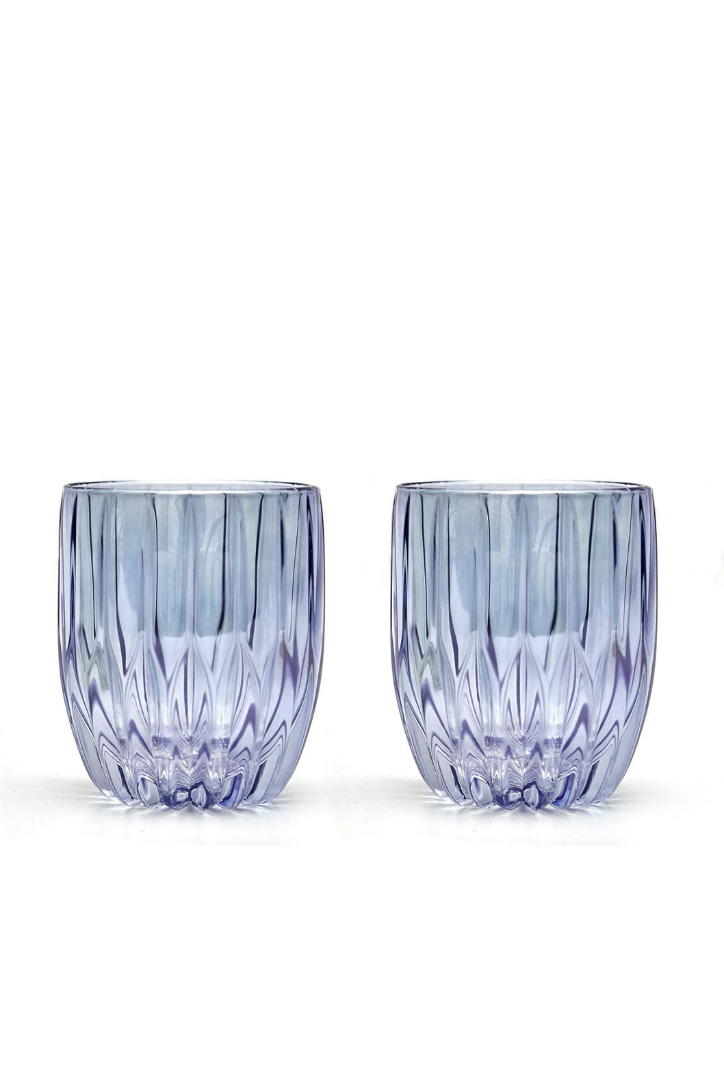 Set blu di due bicchieri tumbler piccoli