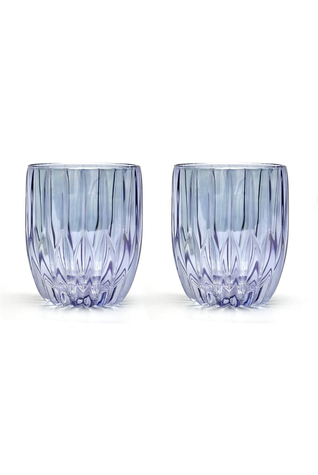 Set blu di due bicchieri tumbler piccoli