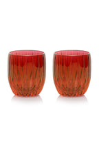 Set rosso di due bicchieri tumbler piccoli