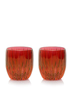 Set rosso di due bicchieri tumbler piccoli