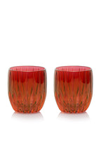 Set rosso di due bicchieri tumbler piccoli