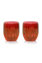 Set rosso di due bicchieri tumbler piccoli