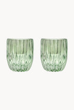 Set verde di due bicchieri tumbler piccoli