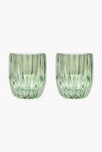 Set verde di due bicchieri tumbler piccoli