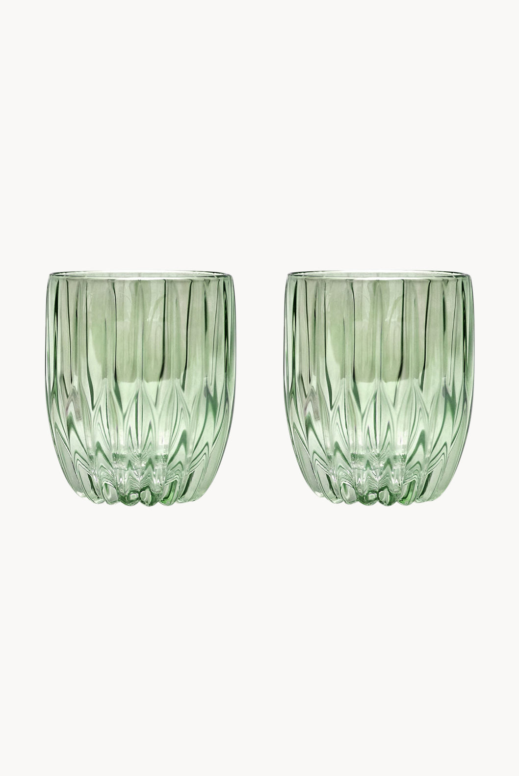 Set verde di due bicchieri tumbler piccoli
