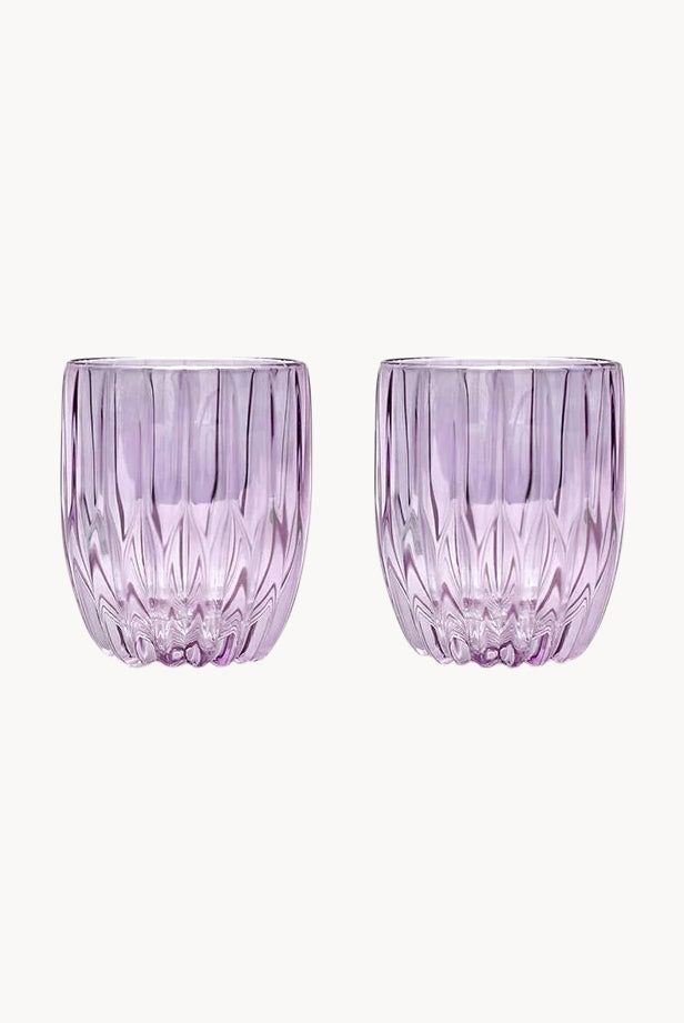 Set viola di due bicchieri tumbler piccoli