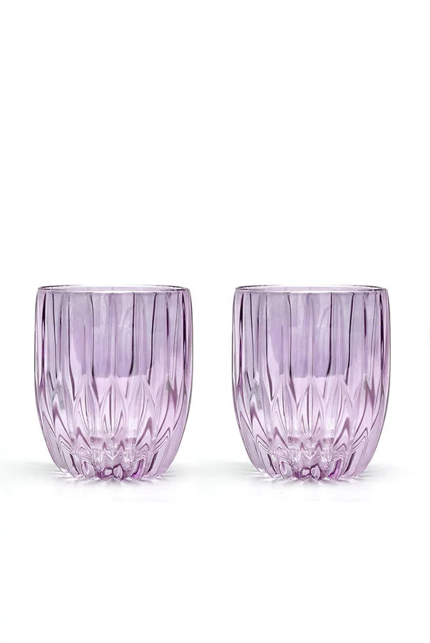 Set viola di due bicchieri tumbler piccoli
