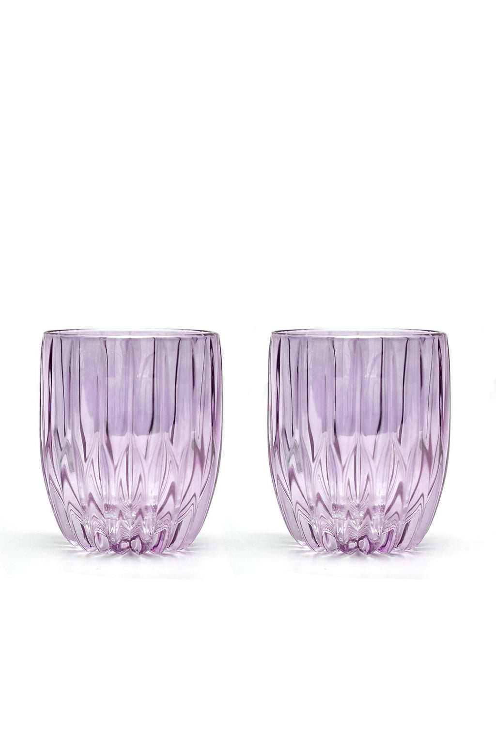 Set viola di due bicchieri tumbler piccoli