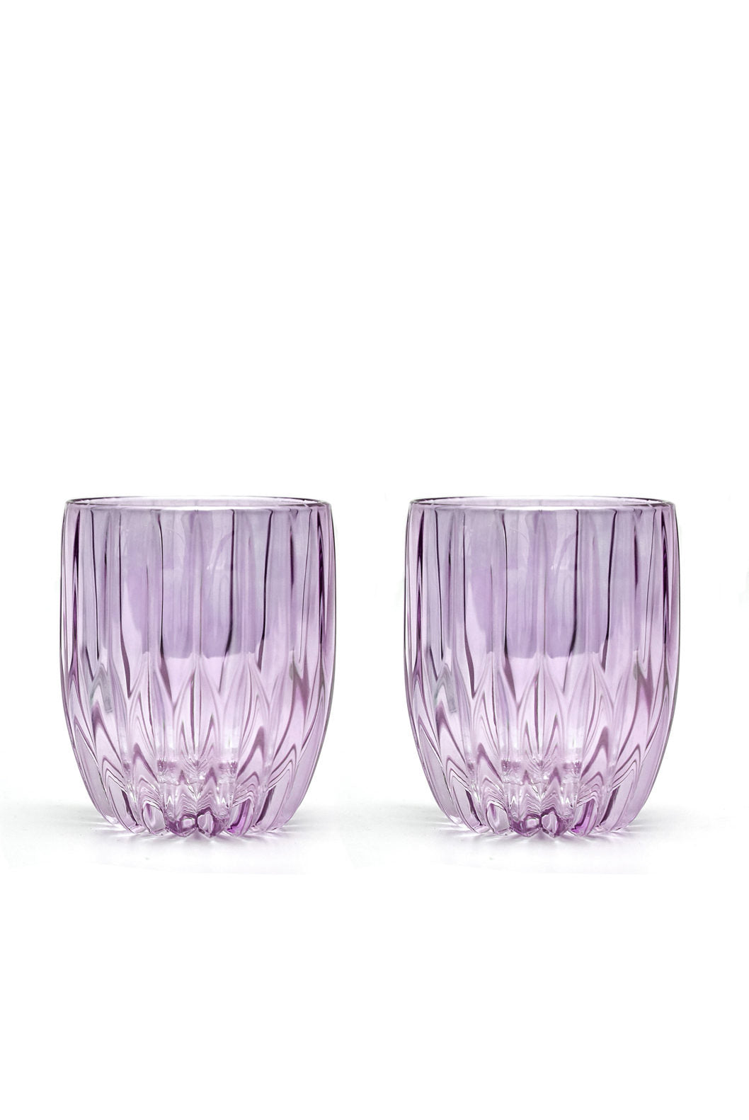 Set viola di due bicchieri tumbler piccoli