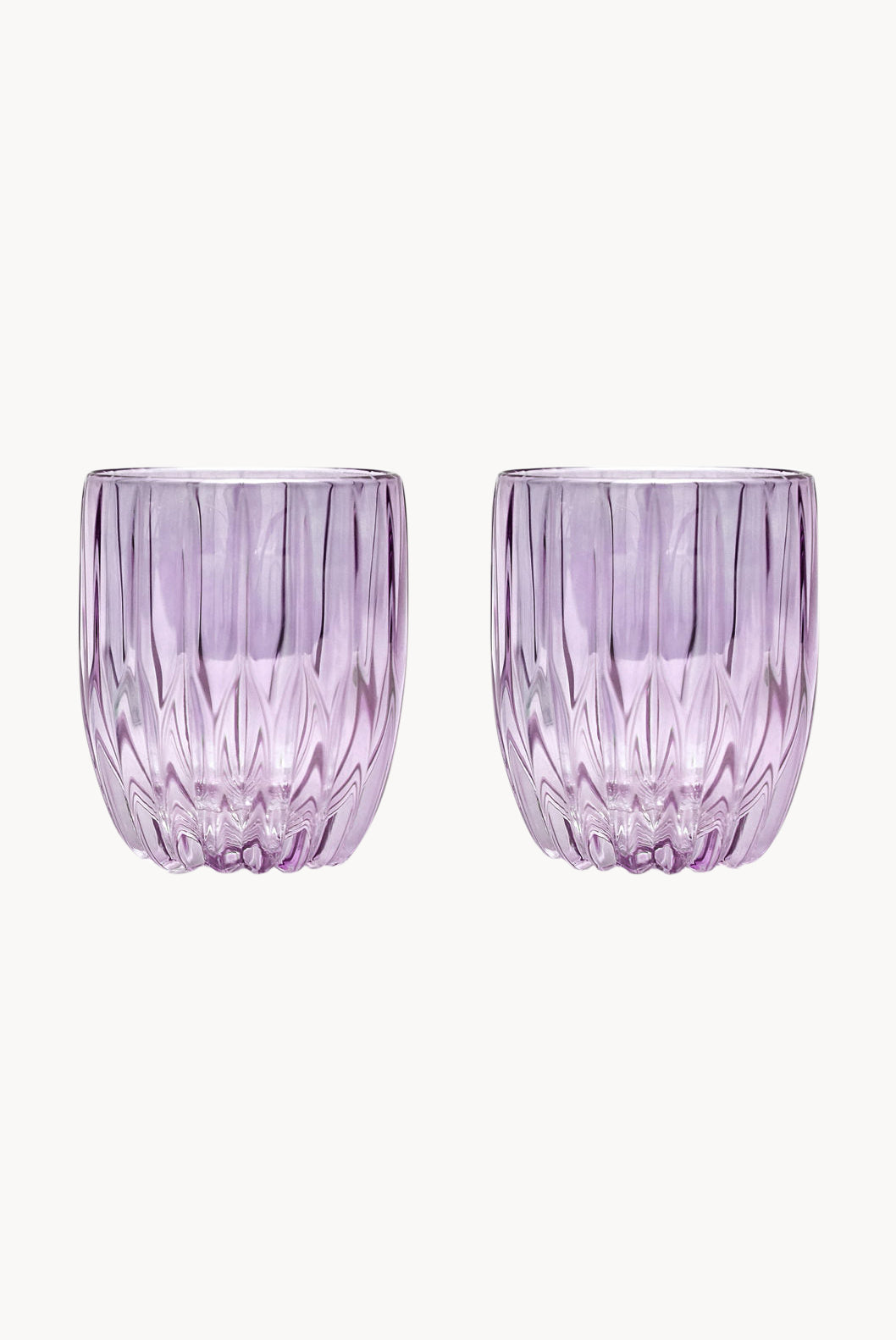 Set viola di due bicchieri tumbler piccoli