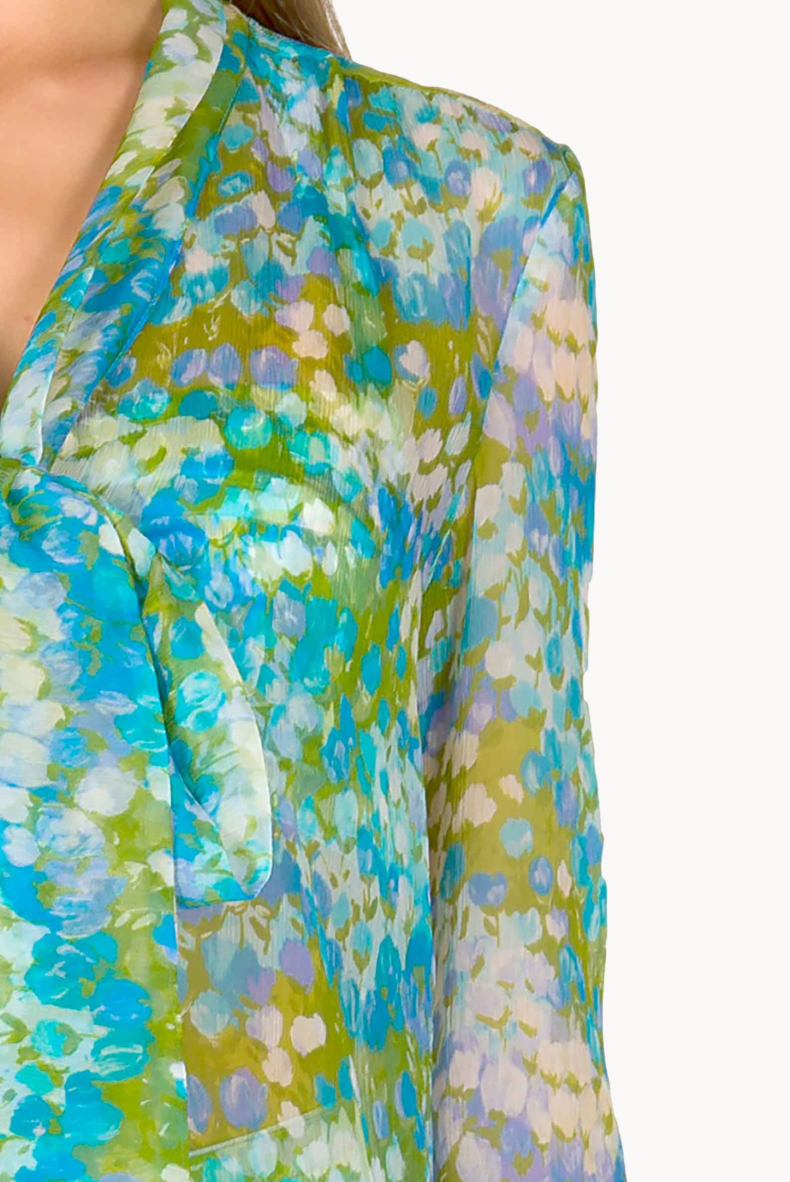 Bow-detail Sheer Chiffon Blouse