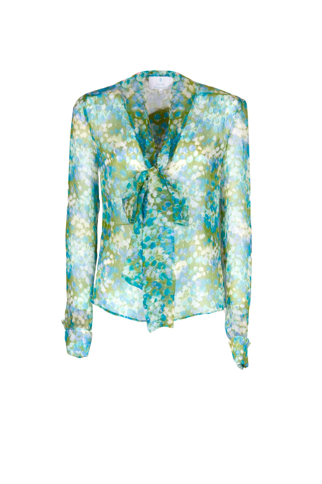 Bow-detail Sheer Chiffon Blouse