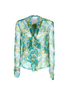 Bow-detail Sheer Chiffon Blouse