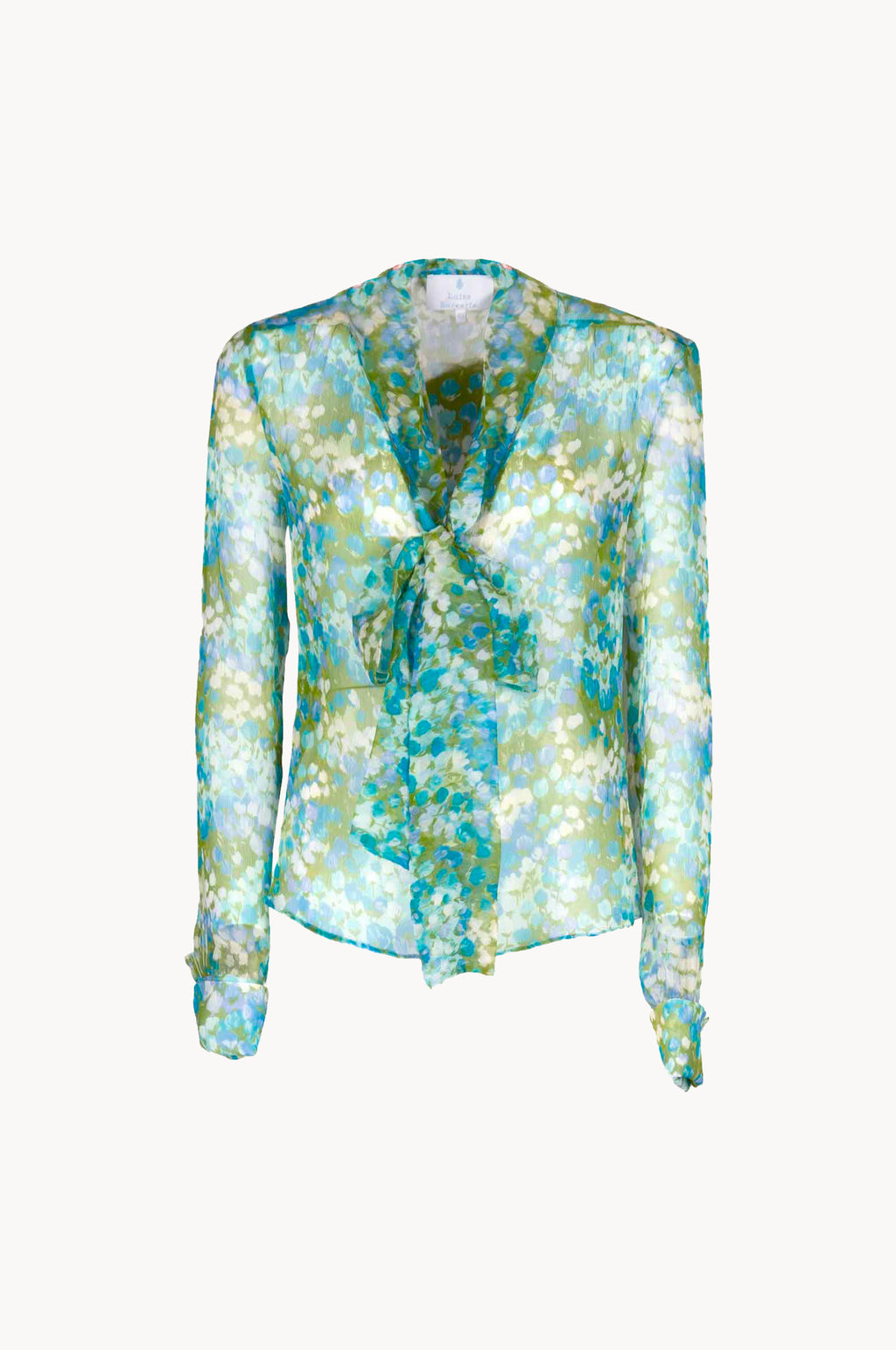Bow-detail Sheer Chiffon Blouse