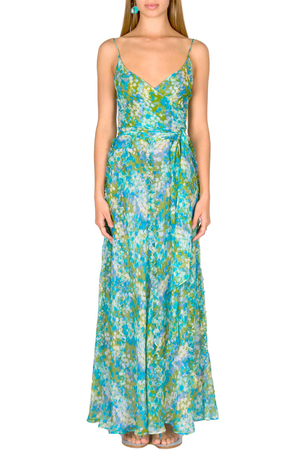 Vestito in chiffon stampato Nereida Monet