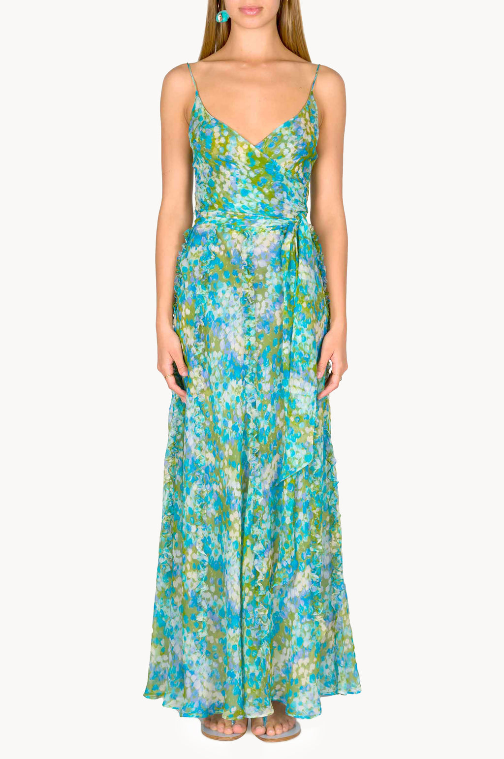 Vestito in chiffon stampato Nereida Monet