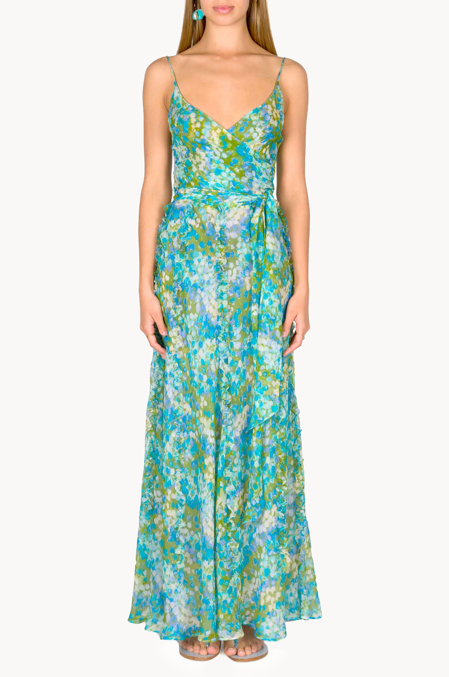 Vestito in chiffon stampato Nereida Monet