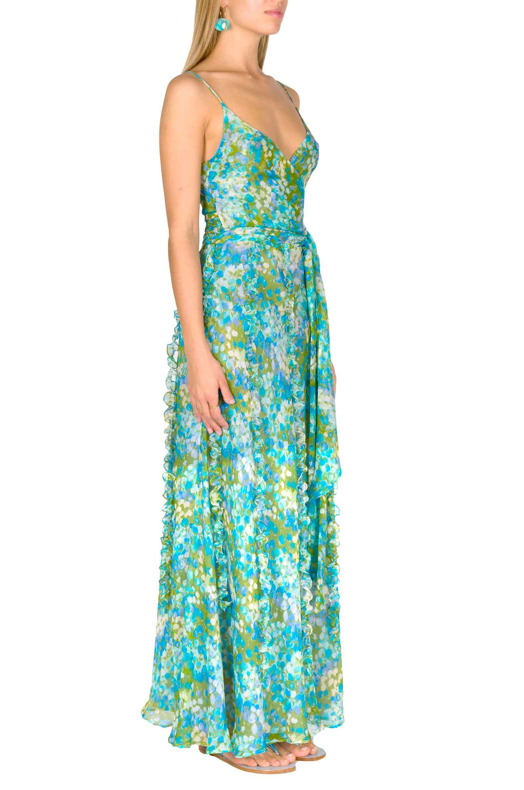 Vestito in chiffon stampato Nereida Monet
