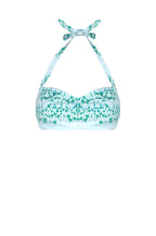 Top bralette a righe floreali