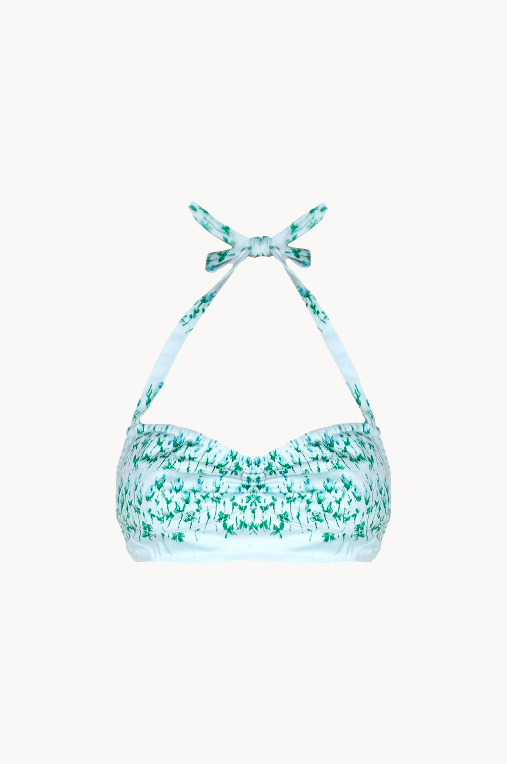 Top bralette a righe floreali