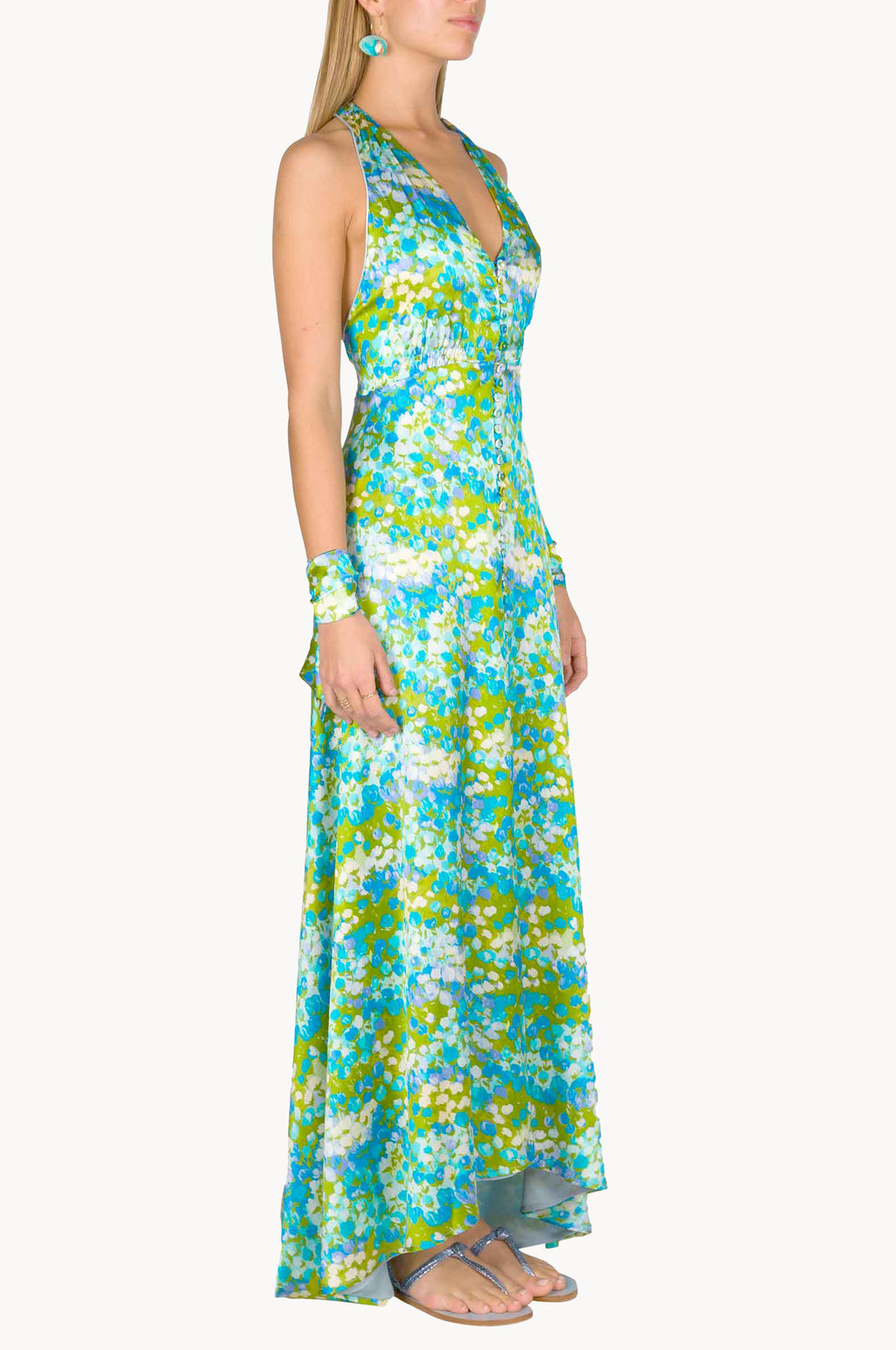 Vestito bottoncino senza maniche Monet