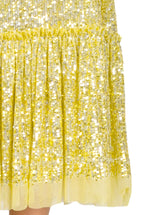 Vestito con paillettes e balze